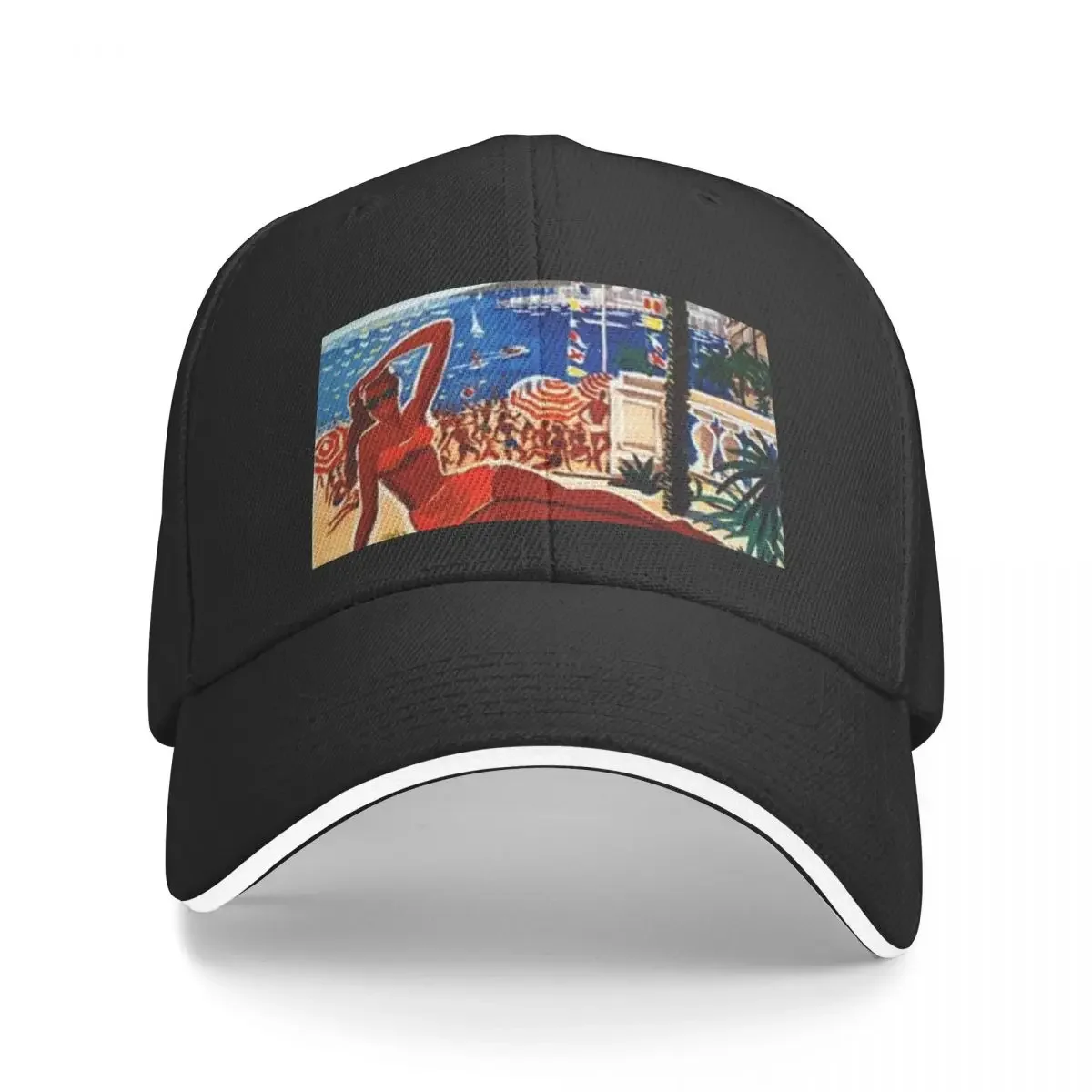 La Cote D'azur Enjoying Exhibition Baseball Cap Beach Bag Ball Cap Men's Women's