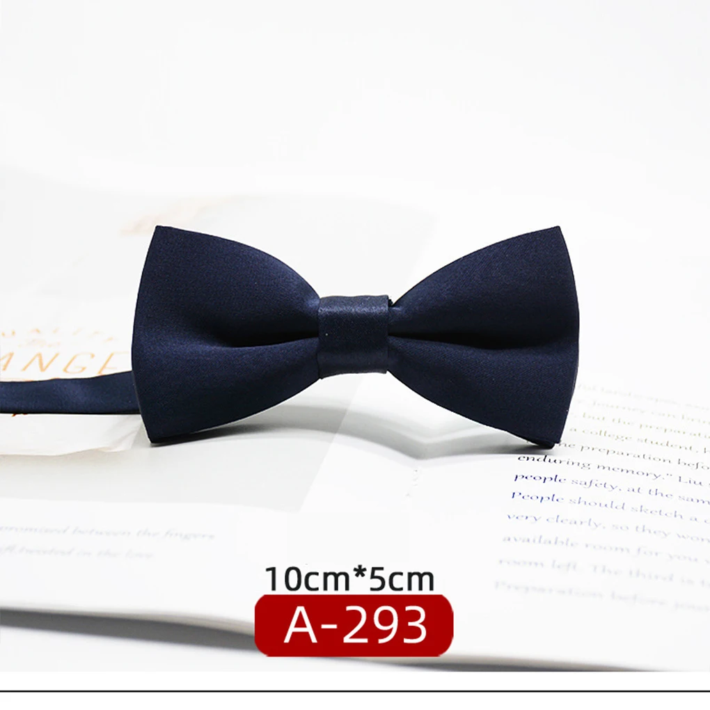 Polyester Soft And Comfortable Solid Color Children Bow Tie For Business Events Wide Application Black