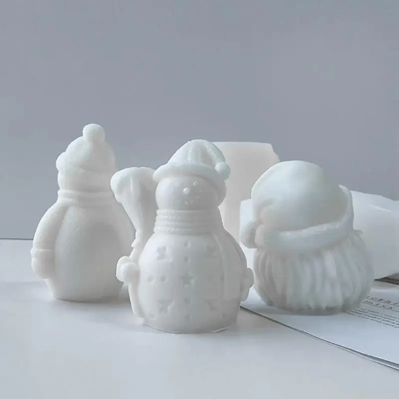 

D46E Silicone Molds Santa Aromatherapys Resin Molds Home Party Decors