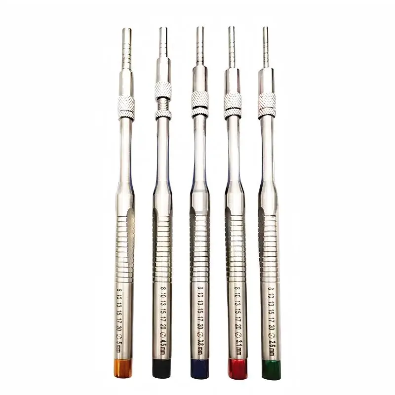 Stainless Steel Dental Osteotomes Set Straight Curved Sinus Lift Instruments for Bone Compacting and Site Preparation Kit