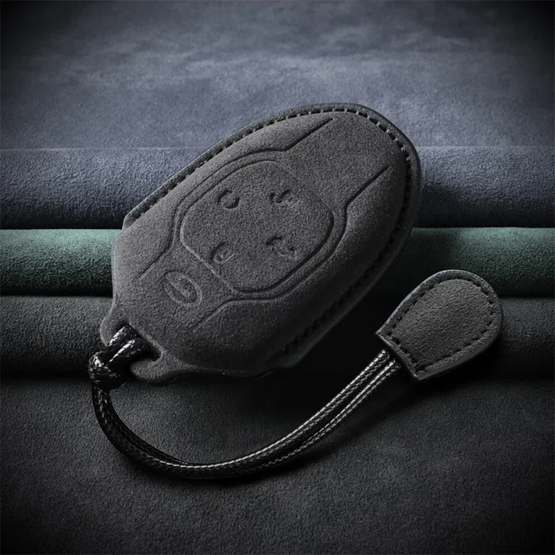 Skórzane etui na kluczyk samochodowy do Trumpchi GAC 2021 Empow J11 J12 J13 J14 J15 J16 GS Protector Fob Suede Keychain Akcesoria samochodowe