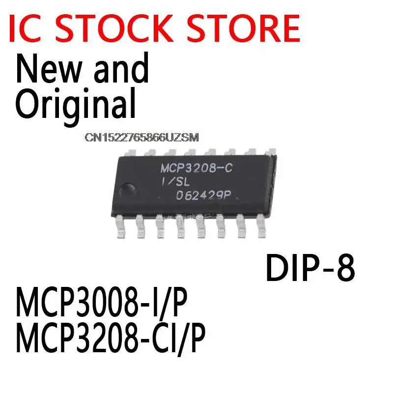 1 Uds nuevo y Original DIP-8 MCP4822-E/P MCP3201-BI/P MCP3002-I/P MCP4921-E/P DIP-16 MCP3008-I/P MCP3208-CI/P DIP-14 MCP4922-E/P