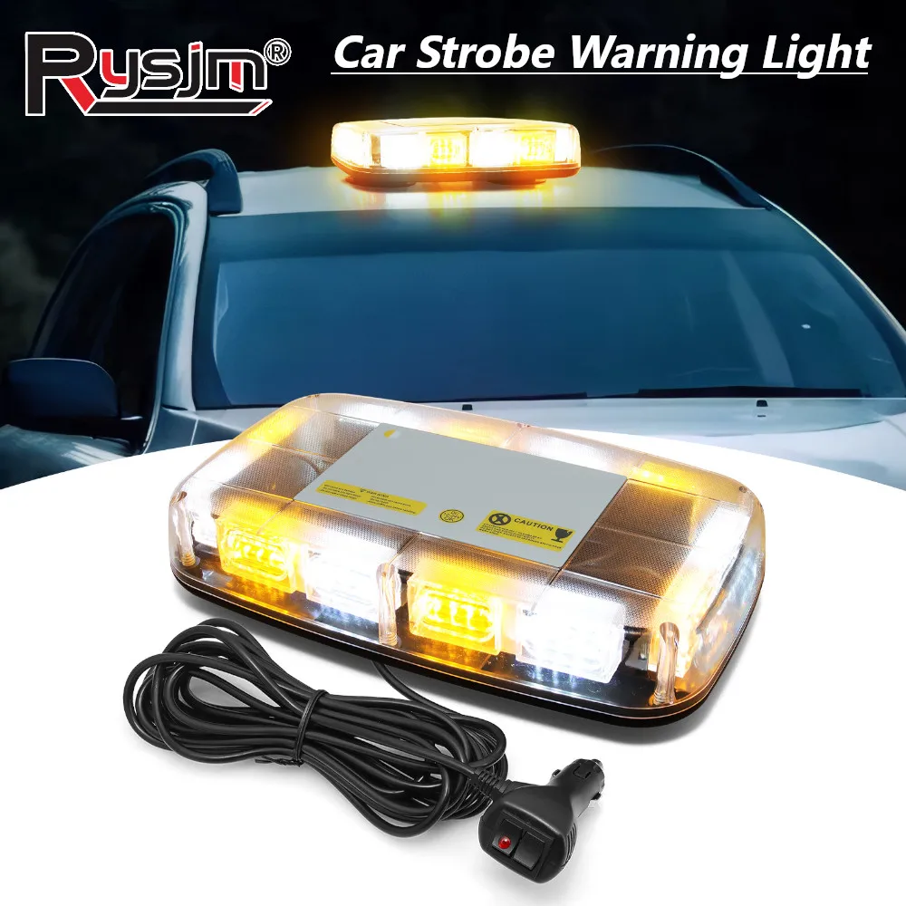 

DC12~24V Car Strobe Warning Light Car Emergency Safety Warning Flashing Light Police Beacon Signal Lamp for Vehicles Truck