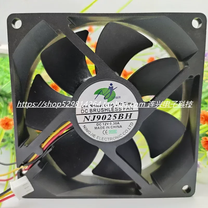 for NJ9025BH 12V 0.30A 9cm Cooling Fan for Clothes Dryer Frequency Converter Chassis