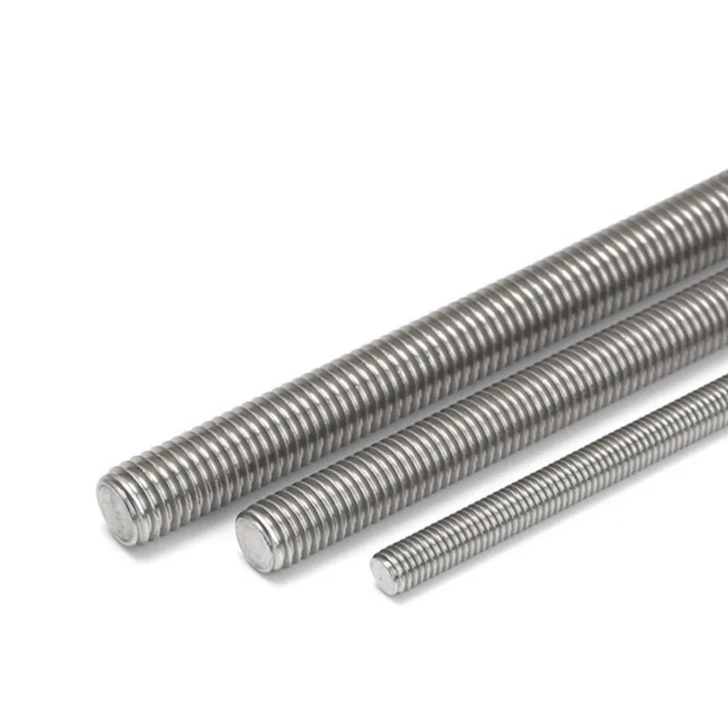 1PCS 304 Stainless Steel Threaded Rod Full-Thread Bar Outer Diameter M6 M8 M10 Length 30mm To 190mm