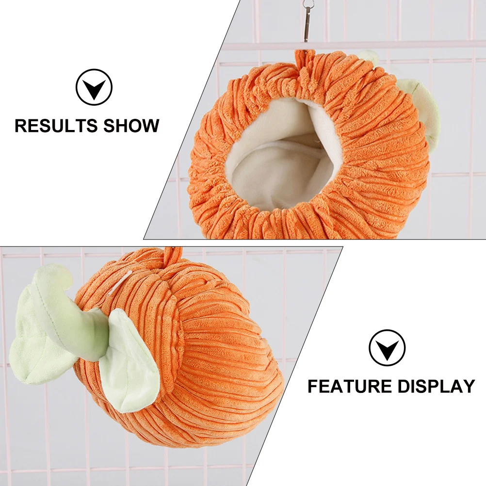 

1 pc Warm Small Pet Nest Hamster Hanging Bed Pumpkin Shape Soft Cage Hammock For Rabbit Chinchilla Guinea Pig Mice Hedgehog