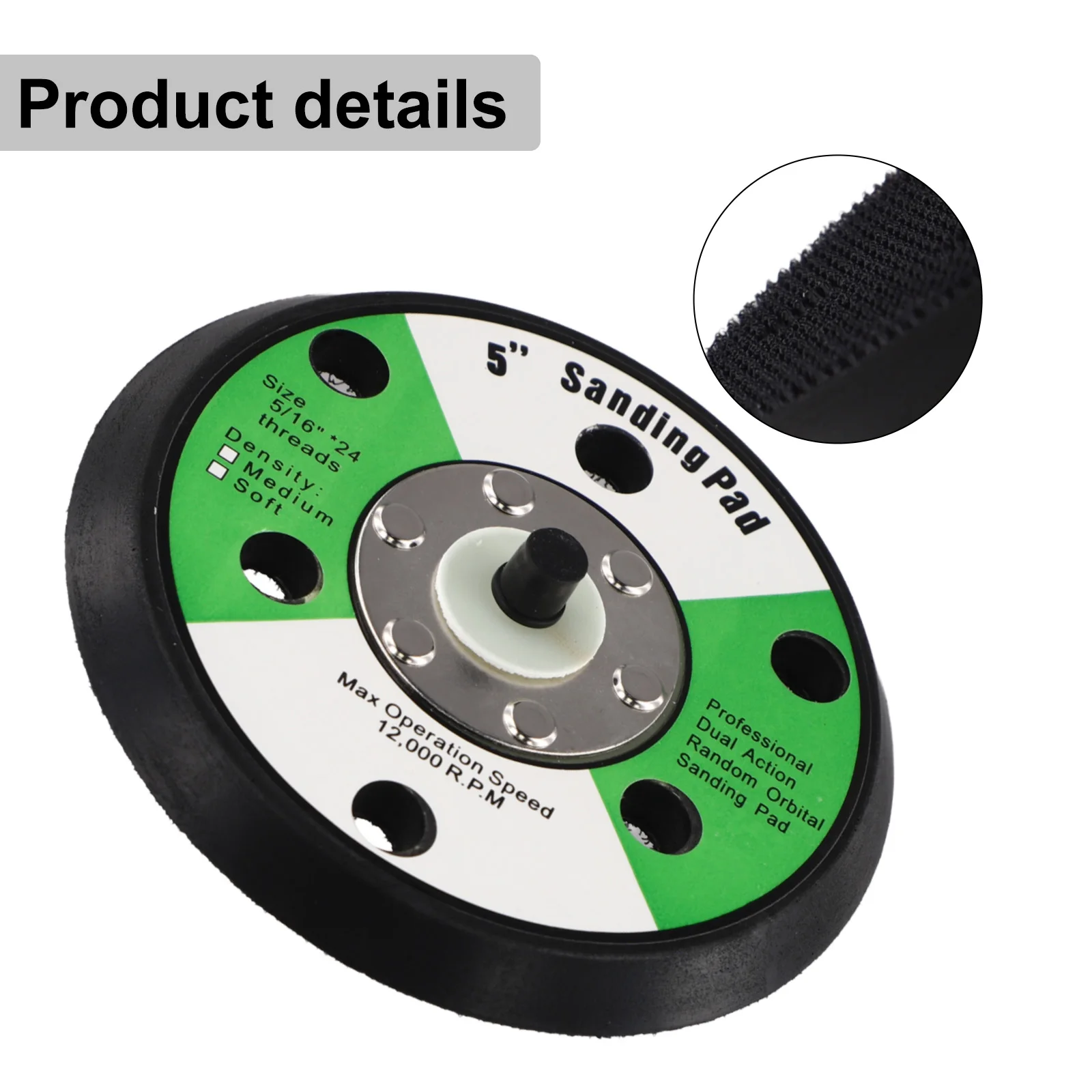 Enhance Sanding Efficiency with 125mm Soft Sanding Pad Backing Plate Fits Most Pneumatic Sanders Easy Installation 5in