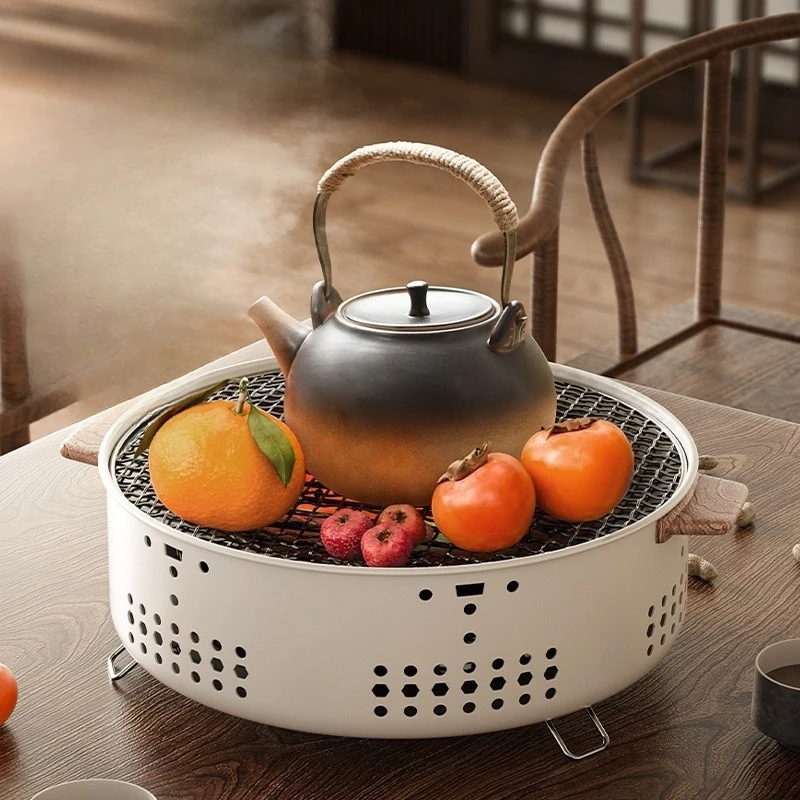 

Charcoal Fire Stove Portable Round BBQ Grill Multifunctional Versatile Charcoal Oven for Outdoor Camping Picnic Travel