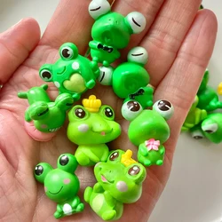 4/8pcs Mixed Cute Resin Frog Miniature, Mini Figurines for Fairy Garden Ornament, Micro Landscape DIY Craft Decoration