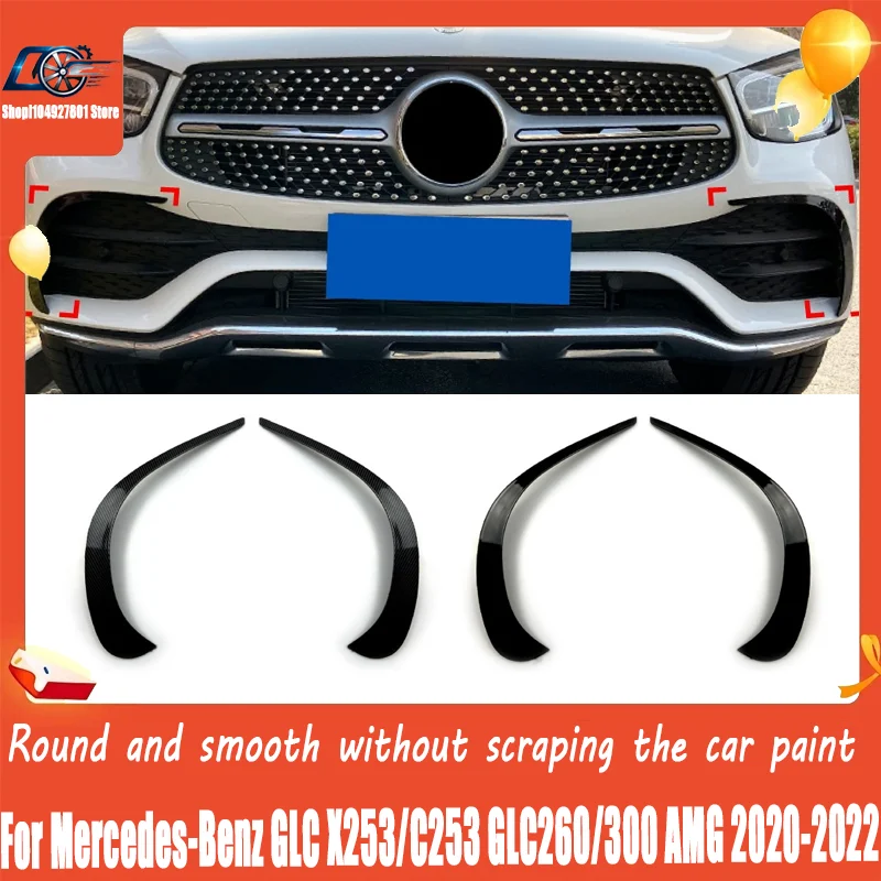 For Mercedes-Benz GLC X253/C253 GLC260/300 AMG 2020-2022, Front Air Vent / Air Knife Trim Sporty Accent, Exterior Upgrade, Dir