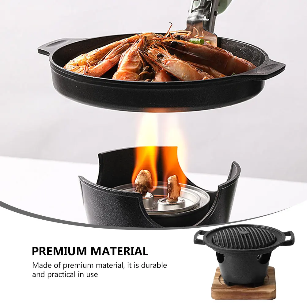 

Small Indoor Barbecue Grill Stove Non stick Aluminum Durable Grilling Pan Japanese Wood Furnace BBQ Accessories