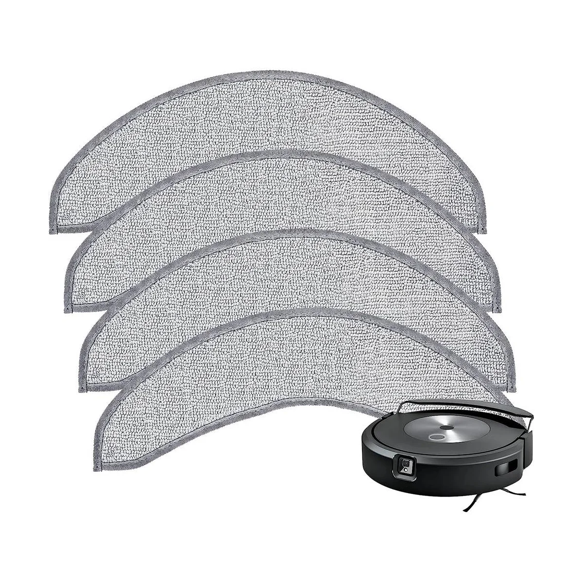 6 pezzi di ricambio per Mop Pad per iRobot Roomba Combo J7 + Robot Vacuum, accessori per cuscinetti per la pulizia in microfibra riutilizzabili