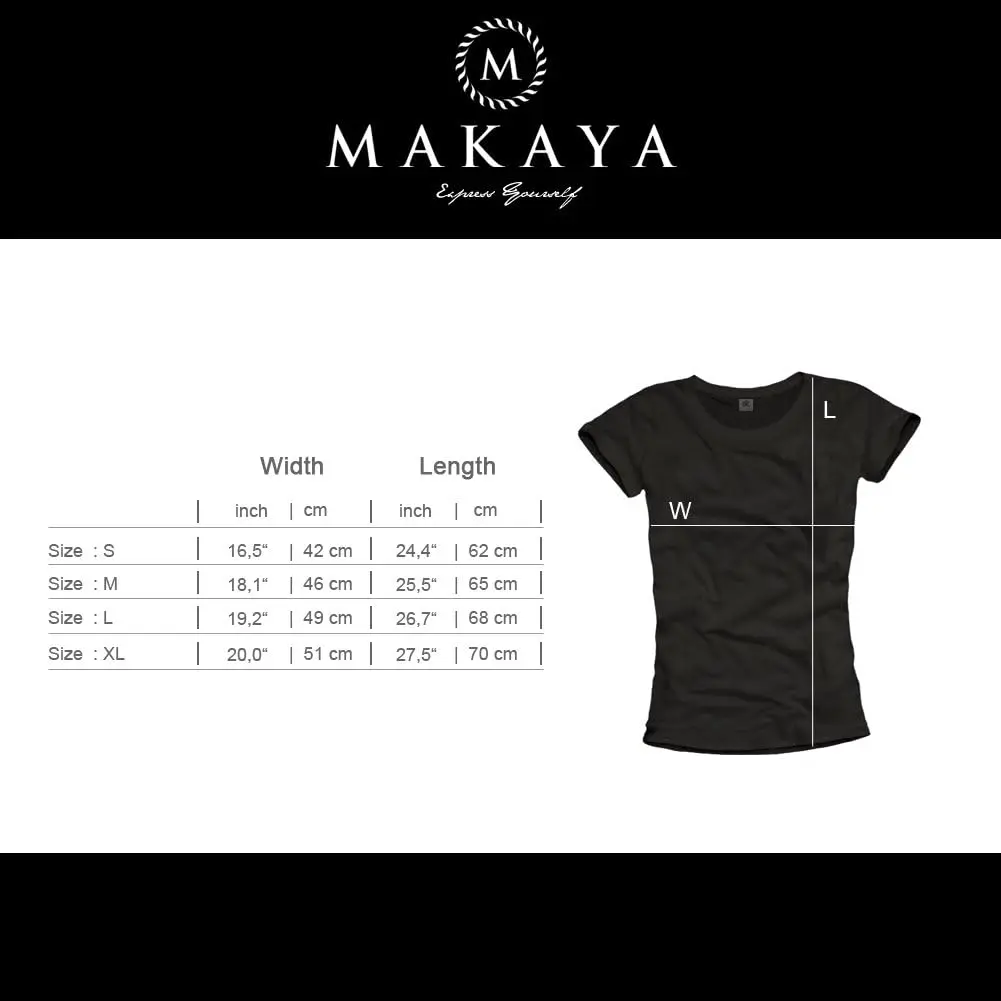 MAKAYA Funny Print Shirt for Women - Bad Influence - Graphic Tees for Girls