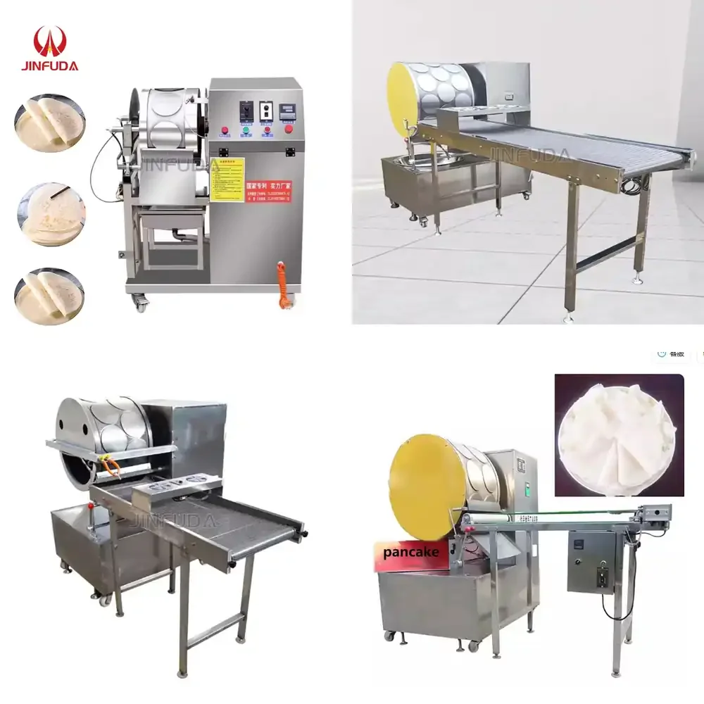 Made in China Automatic Empanada Samosa Sheet Maker Pan Mini Wrapper Lumpia Spring Roll Food Machine