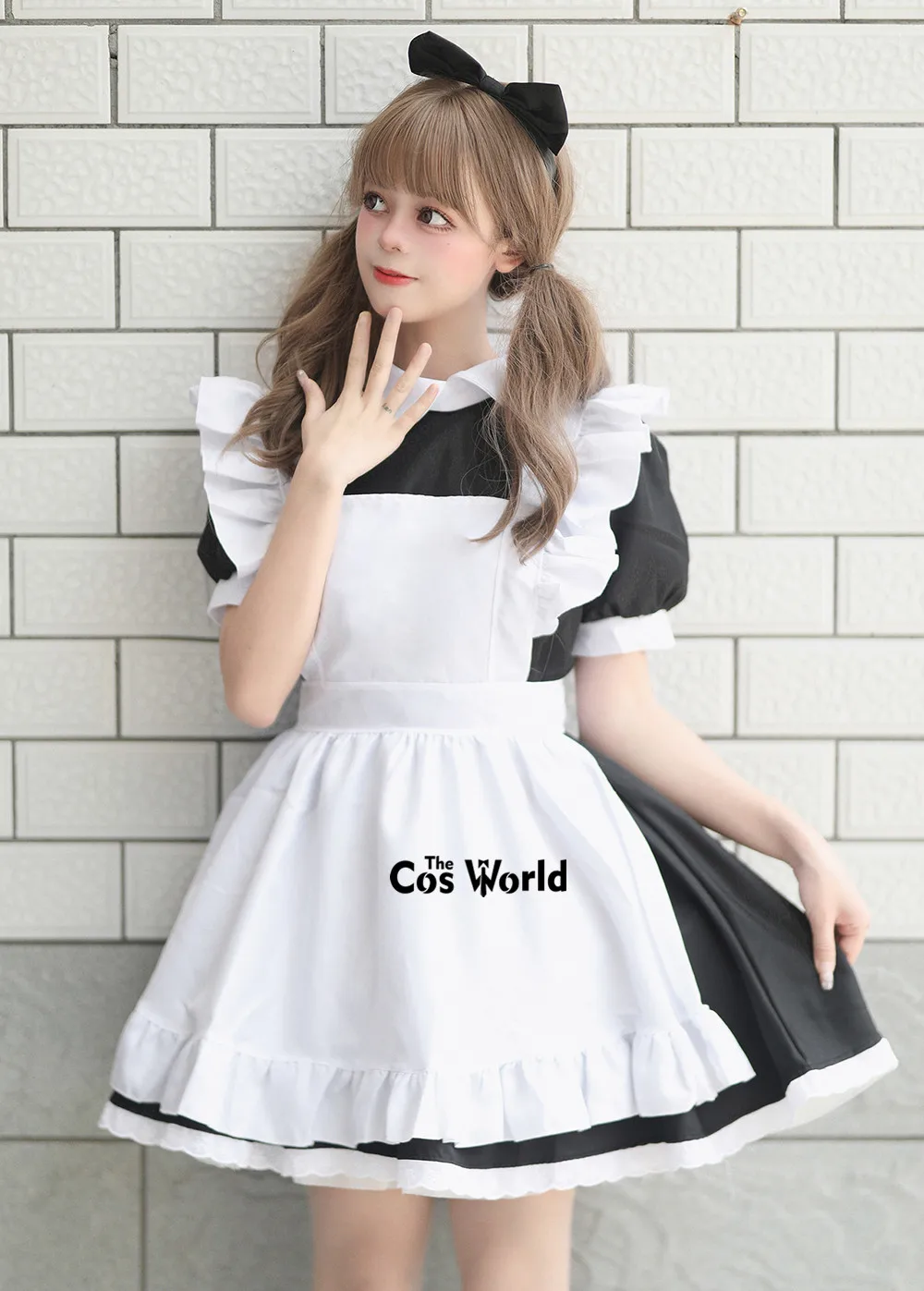 S-4XL Japanese Lolita Alice Maidservant Maid Restaurant Apron Dress Uniform Outfits Anime Cosplay Costume