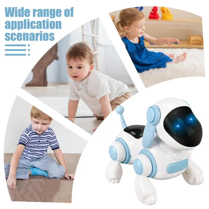 Perro Robot para niños, juguetes electrónicos con Control remoto para mascotas, perros robóticos, incciones realistas, baile interactivo, Robot para caminar, cachorro