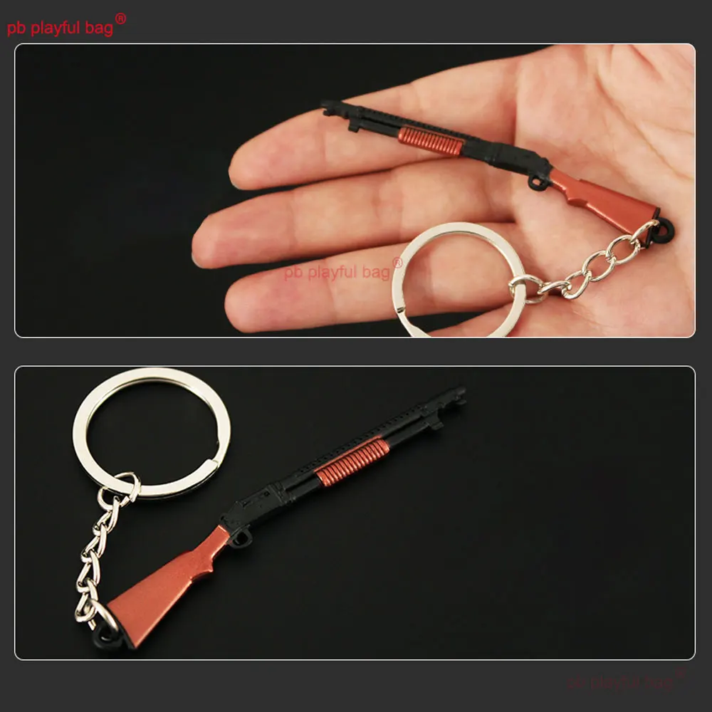 8cm 미니 S1897 총 모델 금속 장난감 펜던트 열쇠고리 액션 피규어 CS 게임 무기 주변기기 생일 선물 어린이 장난감 ZG385