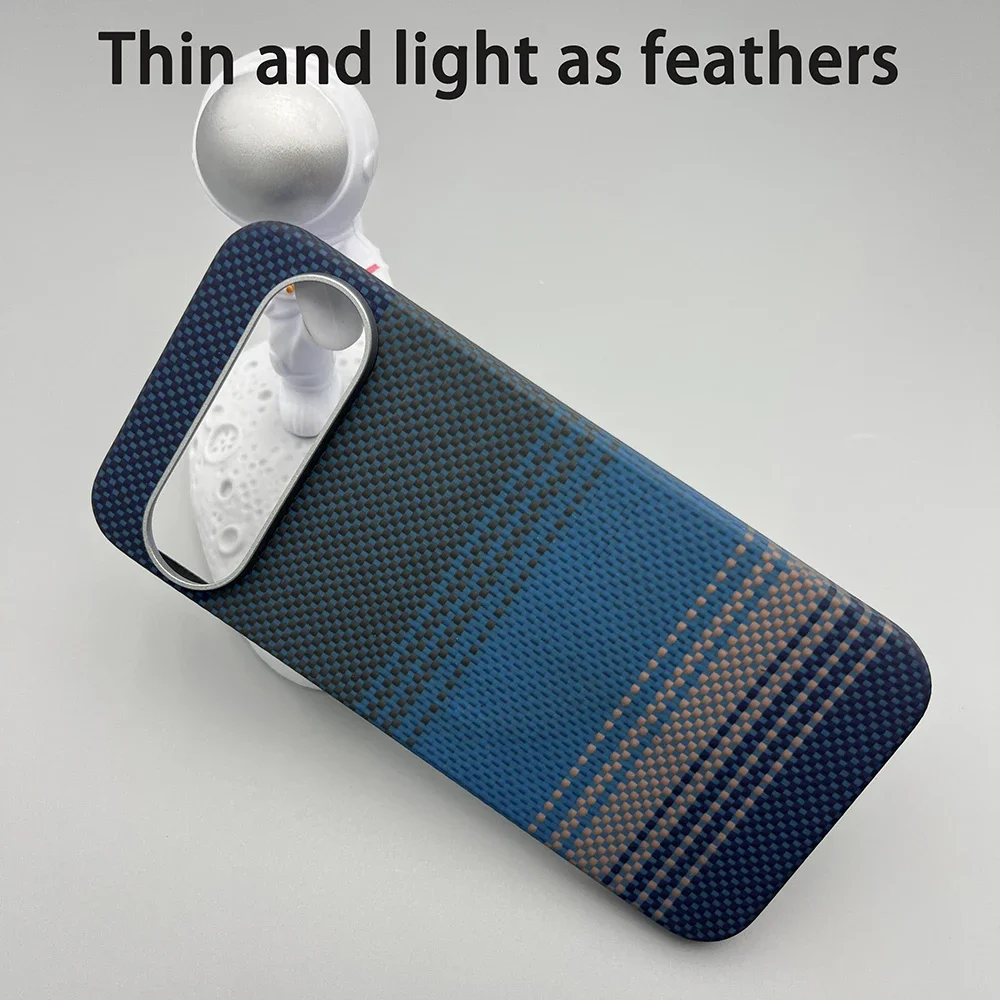 Etui na telefon Google Pixel 10Pro XL/10/10Pro z włókna aramidowego Kevlar, twarda obudowa z włókna węglowego, ultracienka, magnetyczna osłona ochronna. — zdjęcie produktu 3