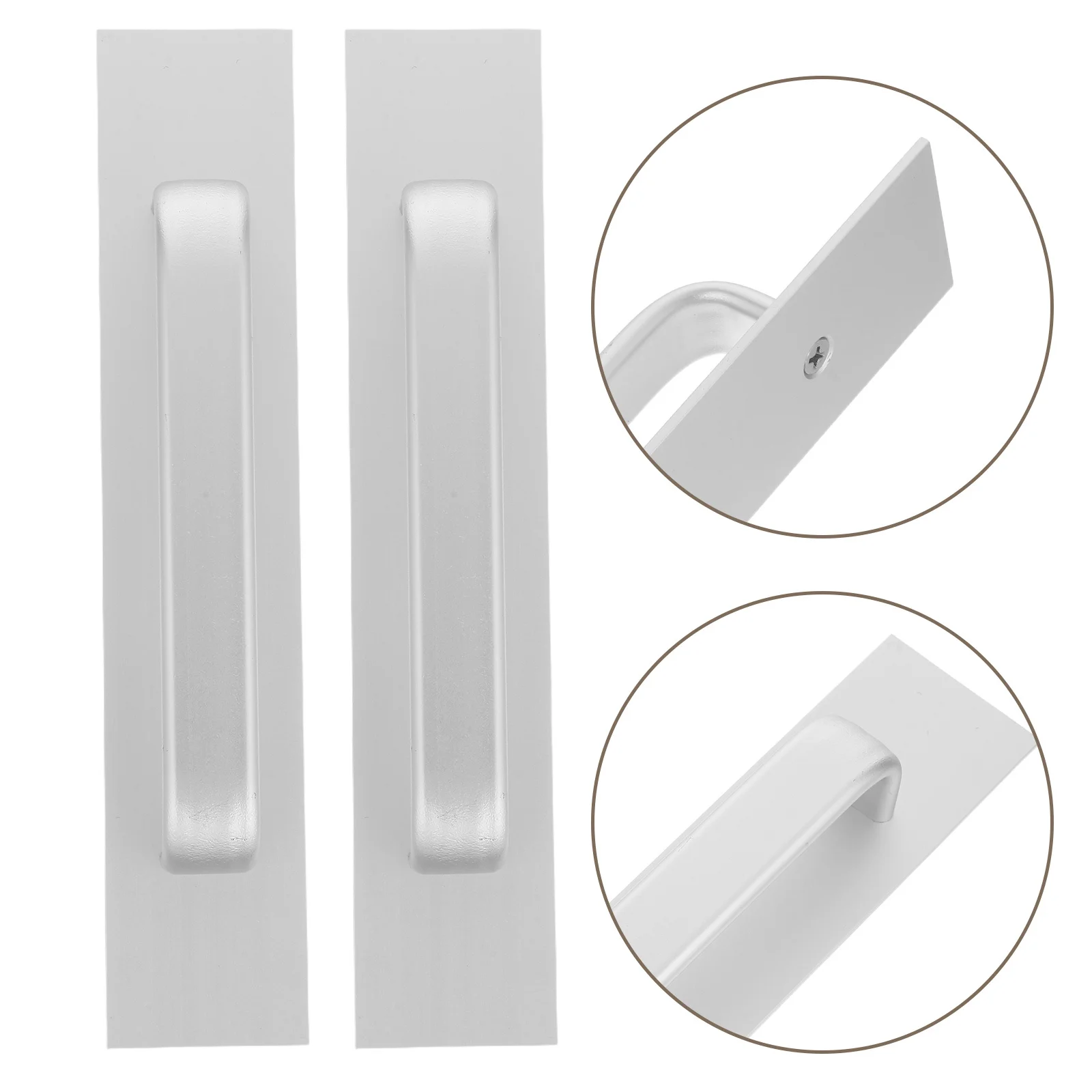 

2Pcs Self Stick Cabinet Handles Aluminum Alloy Adhesive Door Pulls for Kitchen Drawer Bathroom Closet Sliding Door Use