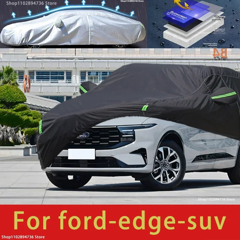 

For Ford edge fit Outdoor Protection Full Car Covers Snow Cover Sunshade Waterproof Dustproof Exterior black car cover