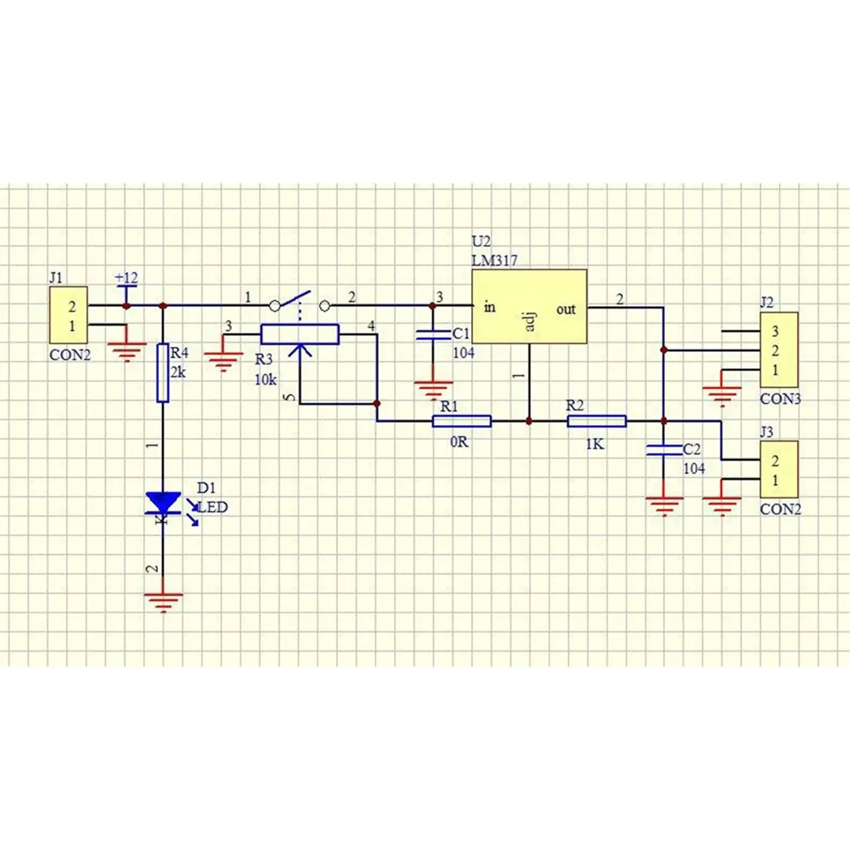 SWXF LM317 Adjustable DC Linear Voltage Regulator Board with Switch DC 1.25V-12V Fan Speed Controller Module