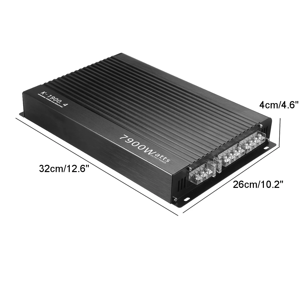New 1900.4 Car Audio Power Amplifier High-power Aluminum Alloy 12V Car Four-way Power Amplifier 4 Channels