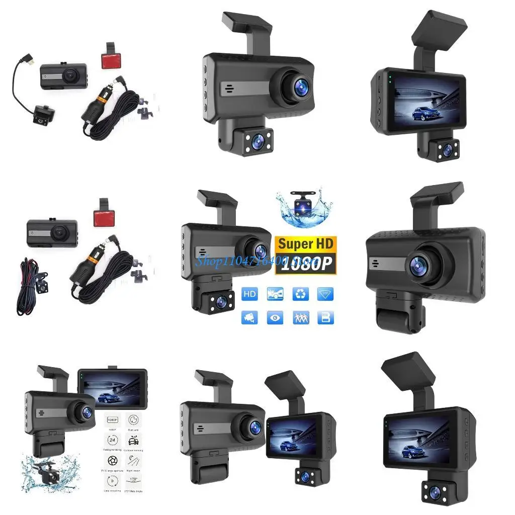 

y1gd Car DVR Camera Night Recording Driving Recorder Support Rear View Video Recorder