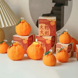 Fruit Orange Candle Handmade Scented Candle Aromatherapy Soy Wax Candle Wedding Birthday Candles Party Home Decoration