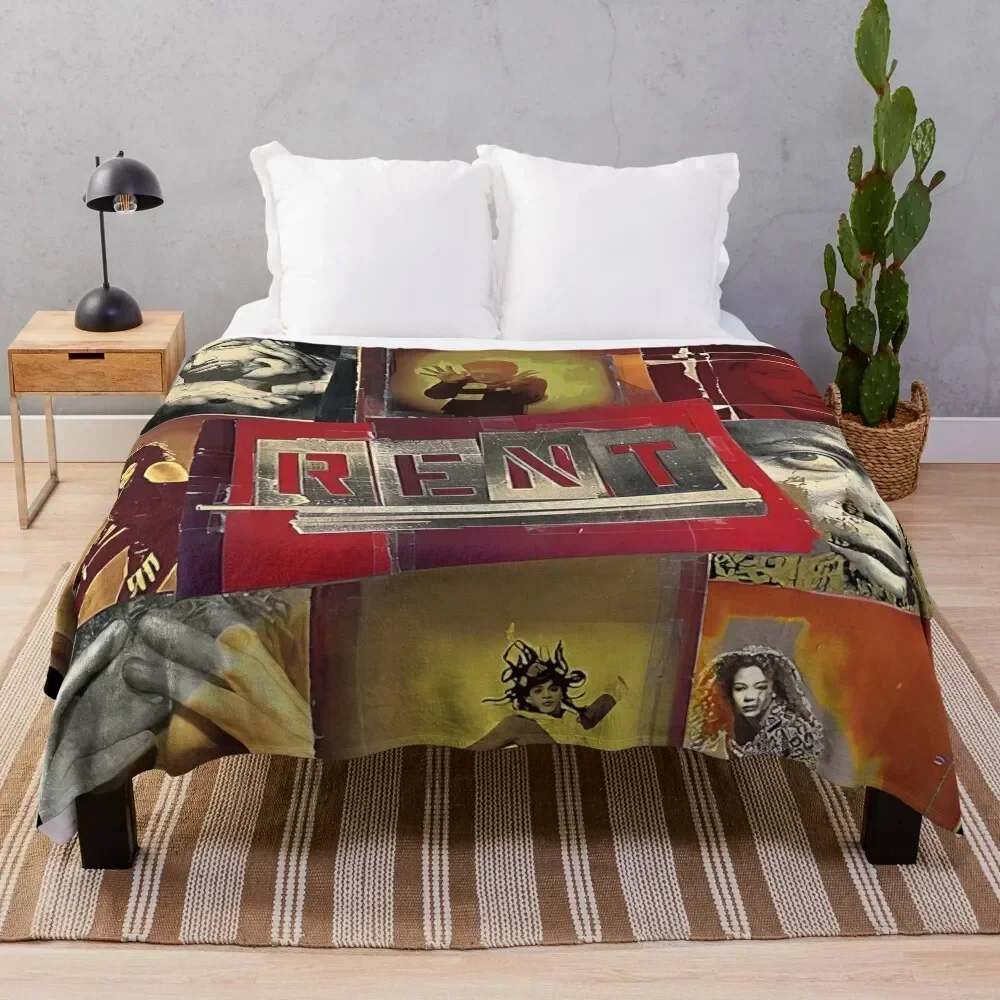 

Vintage Rent Rock Musical, Signed By Complete Original Cast 1996 Throw Blanket Easy Care Comfortable Blanket for Couch