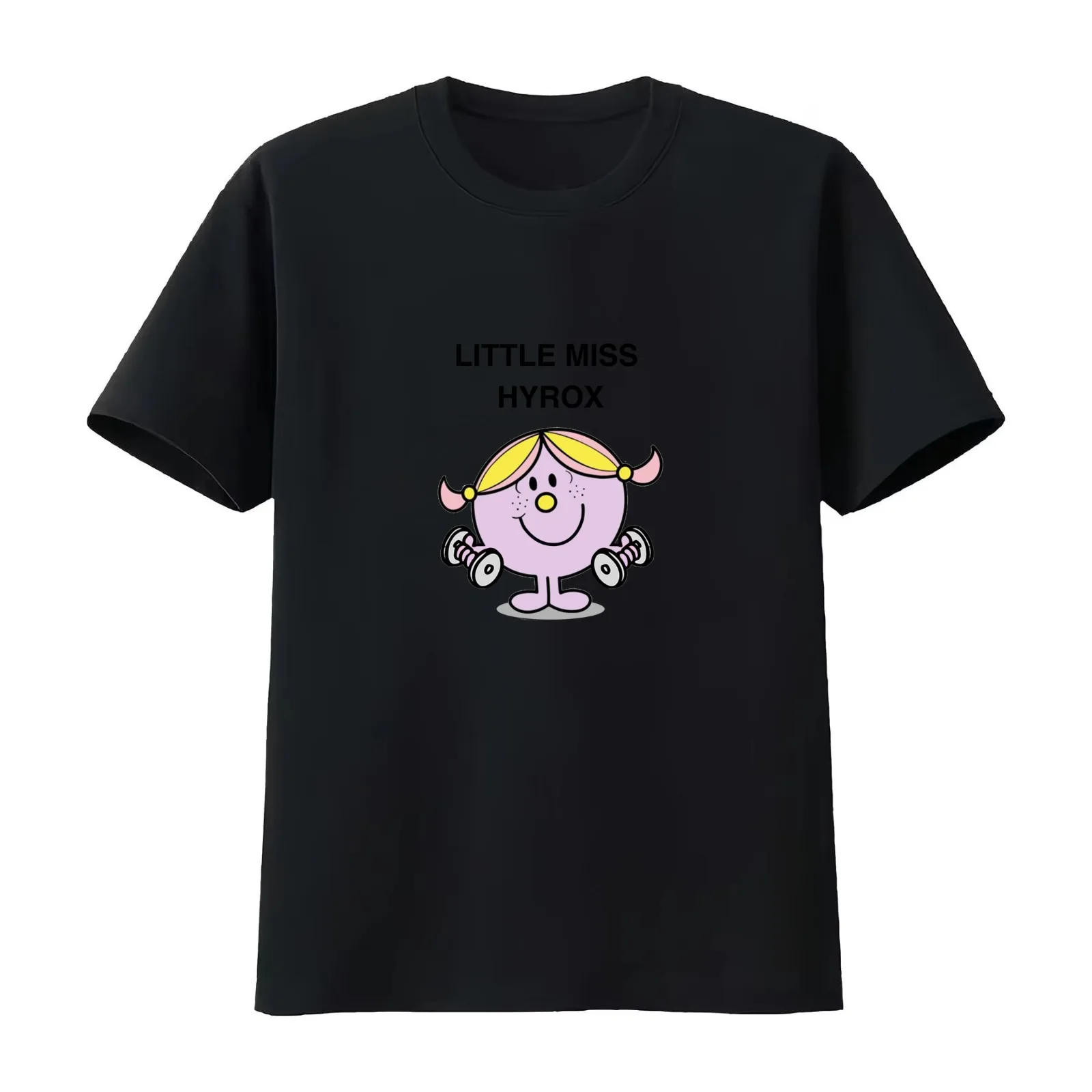 Little Miss Hyrox T-Shirt Summer Casual Cotton Tee Oversized Streetwear Tops Vintage Graphic Print Loose Fit Short Sleeve