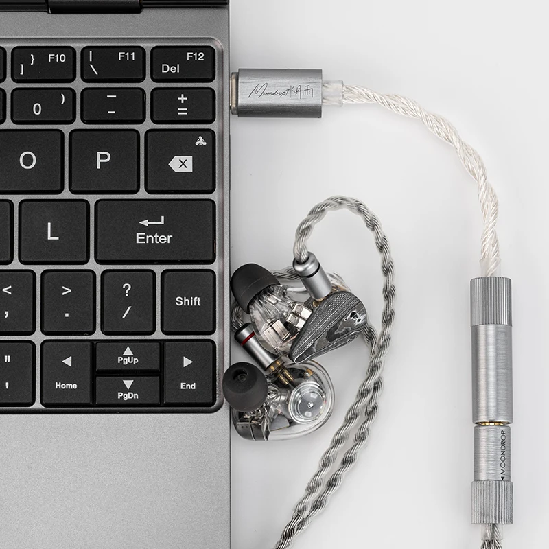 MOONDROP ECHO-B USB C 4.4 مم محمول متوازن بالكامل DAC/AMP 32Bit/384 كيلو هرتز فك تشفير أجهزة الحصاد