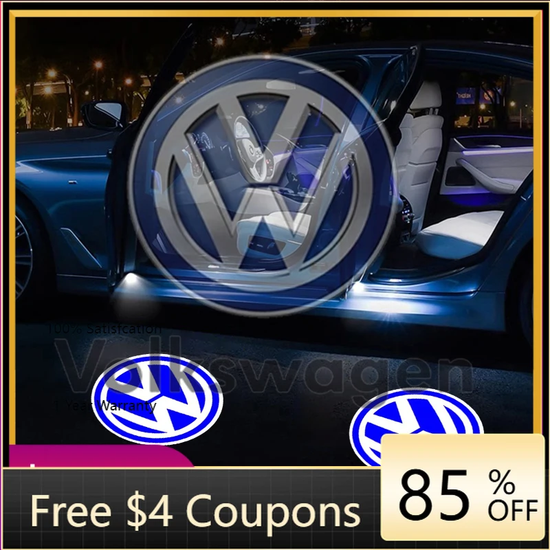 

Car Sticker For VW VOLKSWAGEN New 2Pcs Car Door Welcome Lights VW Logo Projector Lamp For Volkswagen Polo Golf GTI CC Tiguan Art