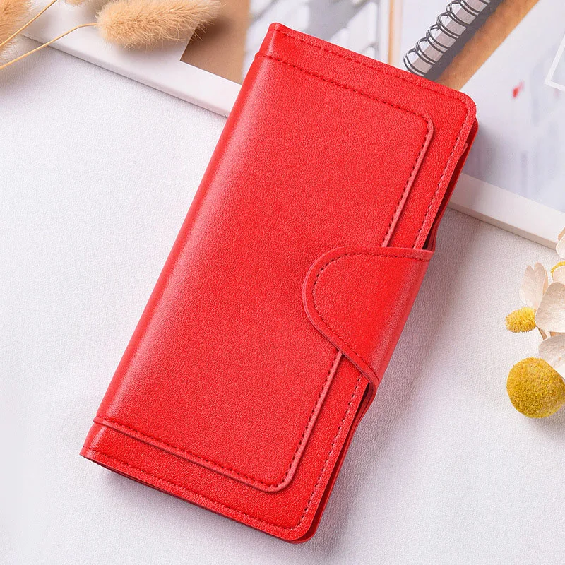 Frauen Brieftaschen und Geldbörsen PU Leder Geld Tasche Weibliche Lange Haspe Geldbörse Kleine Münze Karte Halter Blau Rot Kupplung Neue Frauen Brieftasche