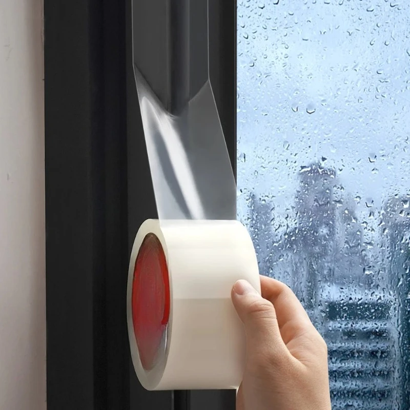 10/20M Self AdhesiveTransparent Weatherproof Seal Tape No Residue Film For Door Window Windproof Ventilation Isolation Home Usev