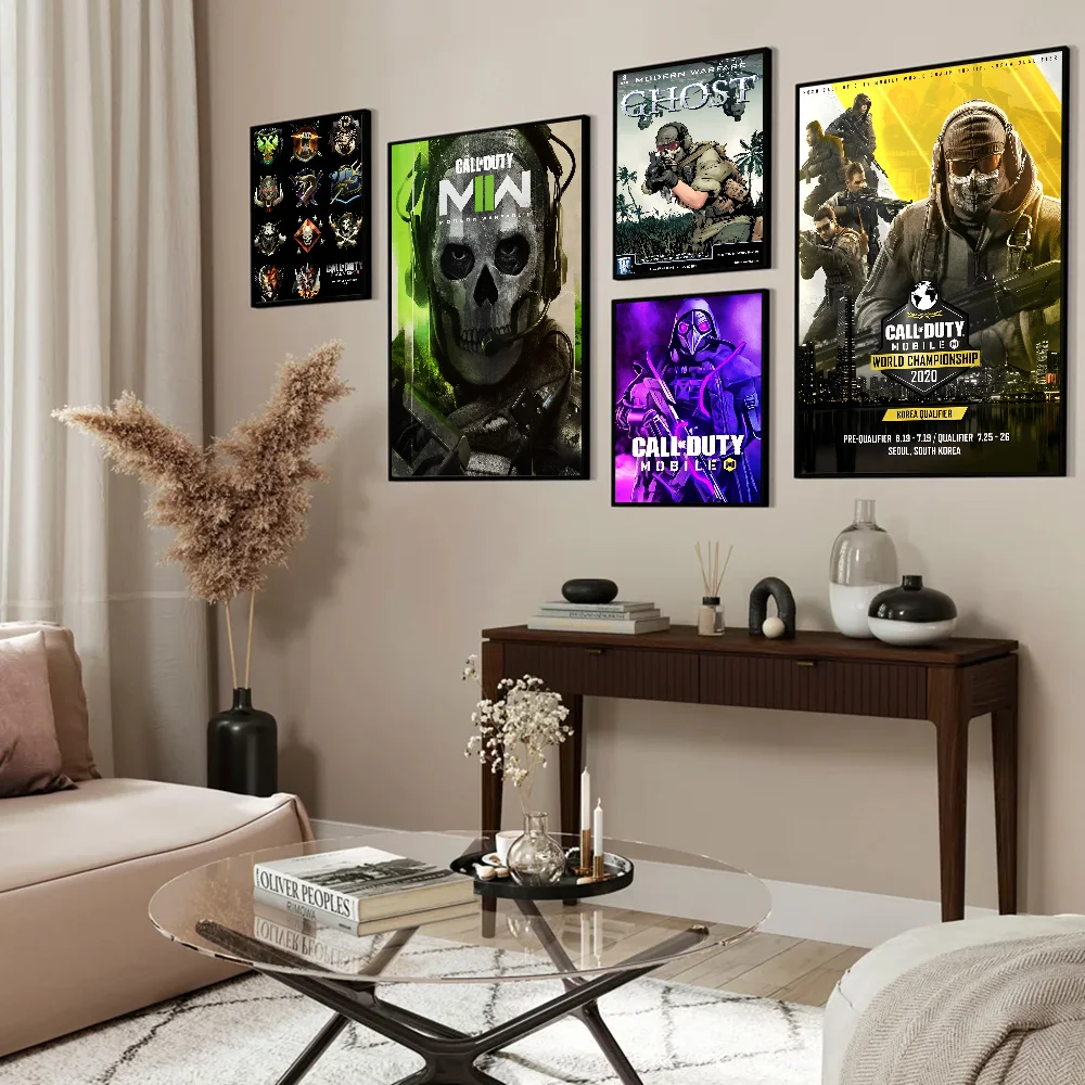 C-Call Of D-Duty Game Self-adhesive Art Poster Whitepaper Prints Posters Artwork Aesthetic Art Wall Painting