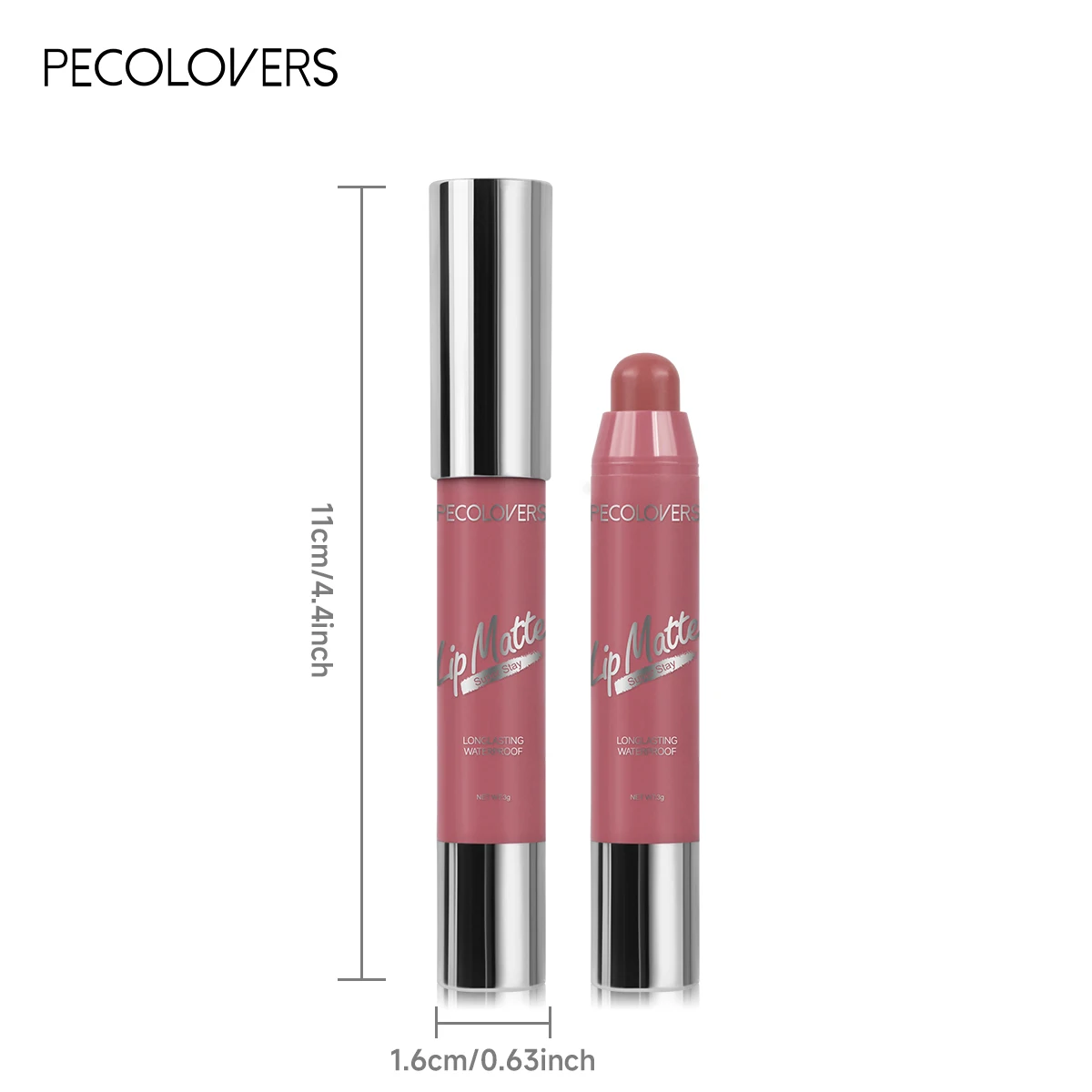 ลิปสติกเนื้อแมท,Long-Lasting Lip Crayon,Hydrating,Moisturizing Lip Liner,กันน้ํา,Lip Stain
