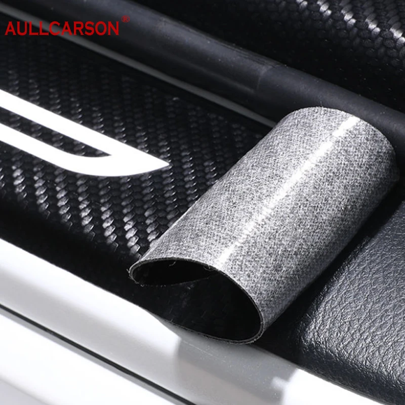 For Jetour X70 Plus 2022 2023 Car Door Sill Leather Stickers Protection Plate Carbon Fiber Threshold Strip Taildoor Accessories