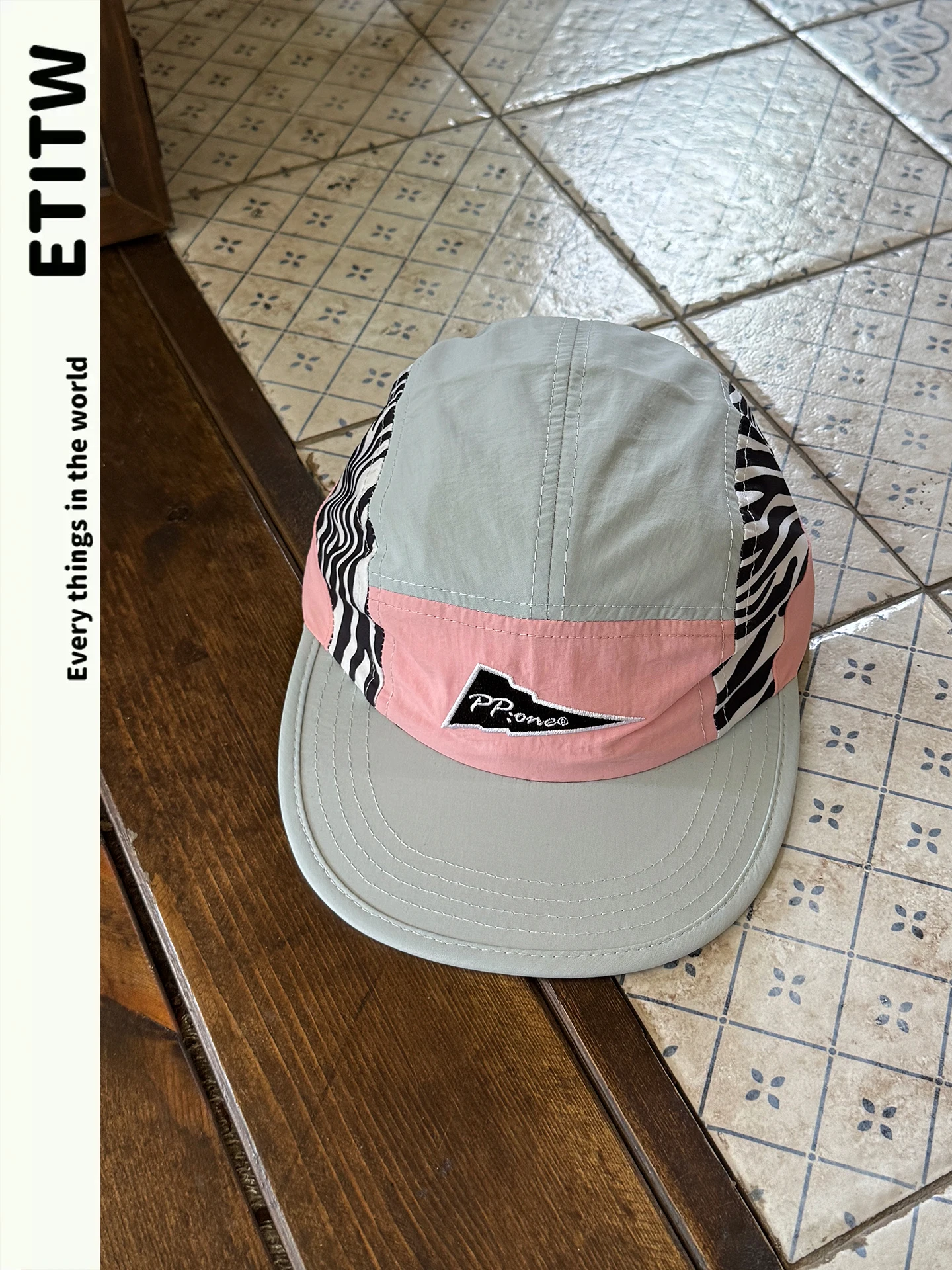 Quick Dry Color Block Baseball Cap Unisex Summer Breathable Sun Protection Flat Brim Outdoor Sports Cap Fashionable Nylon Adj...