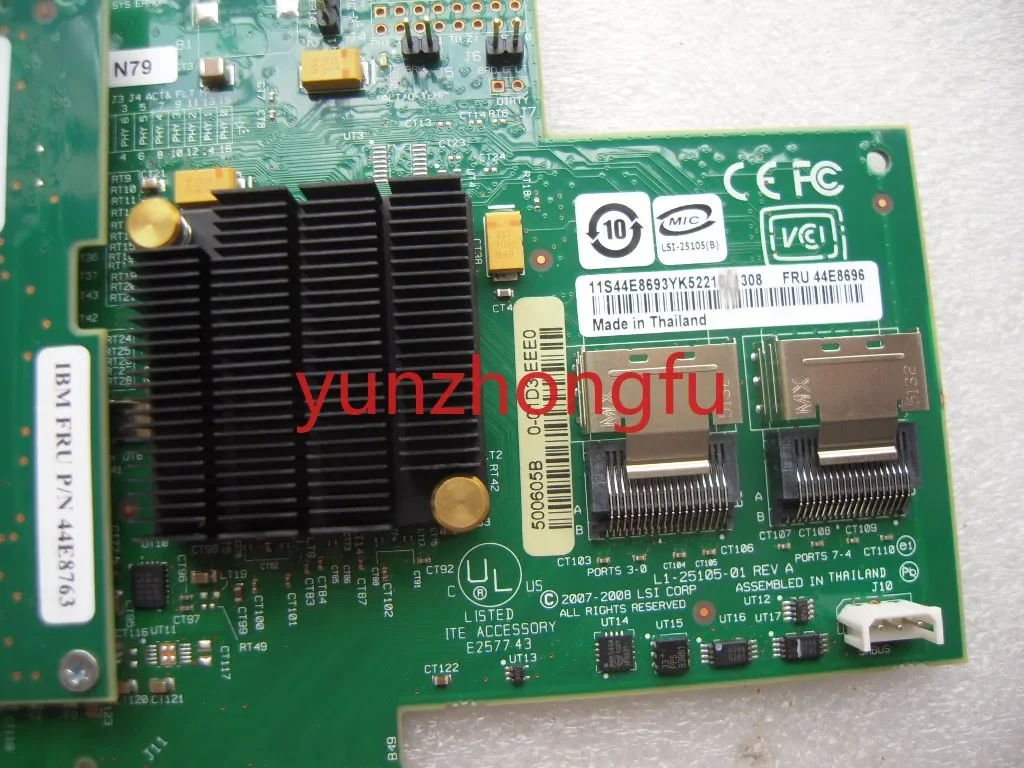 Original Ibm Serveraid-mr10is Sas/sata Fru: 44 E8696 Array Card with Battery