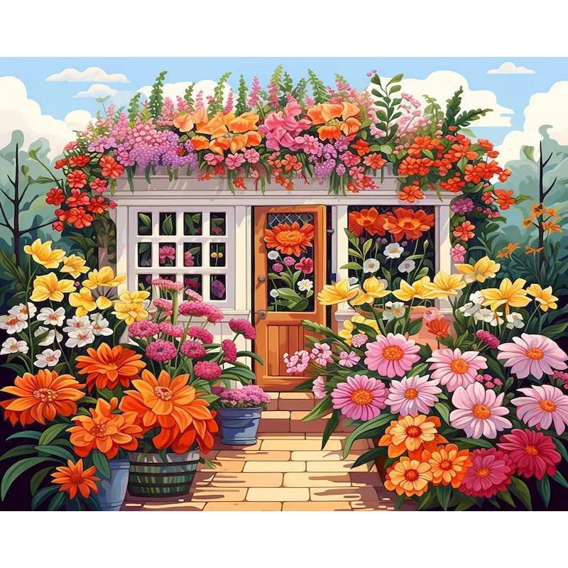 Painting By Numbers Kit Flowers for Adults Crafts – BLING QUEEN