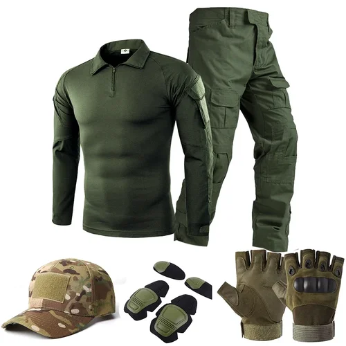Imagen 2 del producto Trajes de uniforme táctico Milit, traje de camuflaje para exteriores, camisas de caza, pantalones, entrenamiento de peces, conjuntos de ropa de Paintball Airsoft