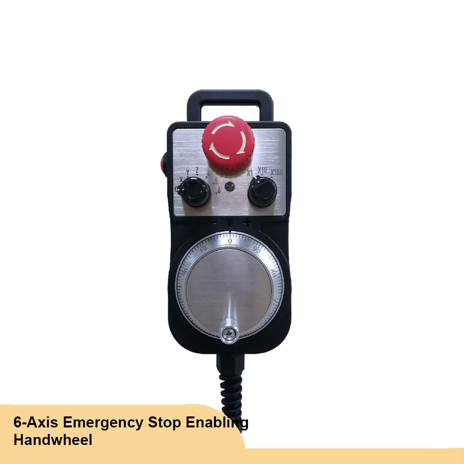 Standar 5V MPG 4 Sumbu 6 Sumbu Cnc Roda Tangan Elektronik Sistem Kontrol Gerak Mach3, Roda Tangan Elektronik Berhenti Darurat
