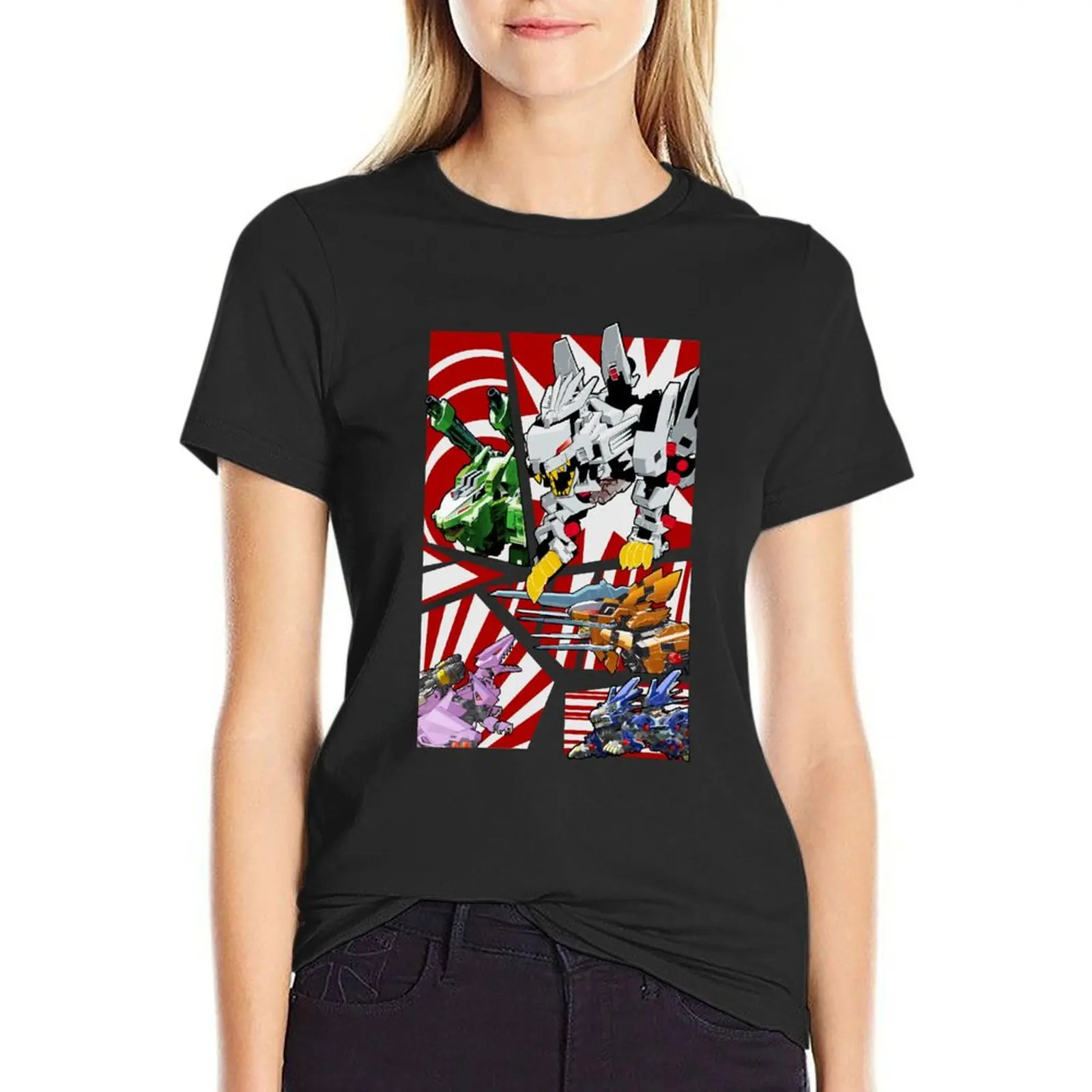 

Zoids New Century Zero Dark Grey T-Shirt funny anime clothes t-shirts for Women graphic tees funny
