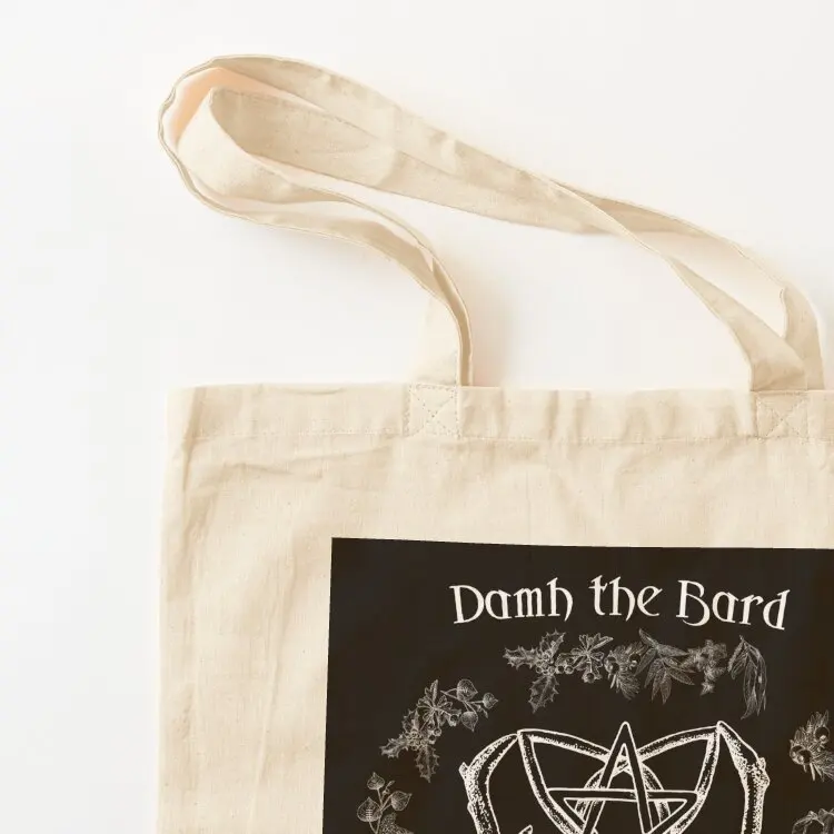 Damh the Bard Lockdown 21 (White image, transparent background) Tote Bag Cloth bag cute tote bag custom fabric