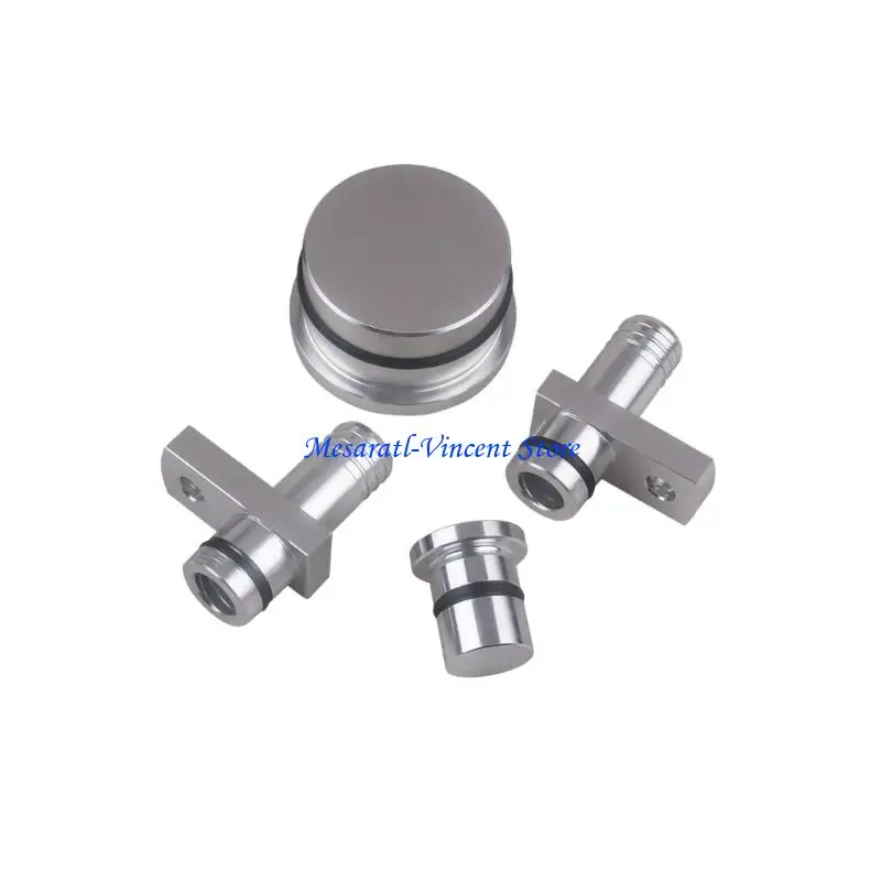 A70F Aluminum PCV Resonator Closure for Listed 6.6L Engine Service, Threaded Adapter Parts with Oil-Resistant Sealing Design