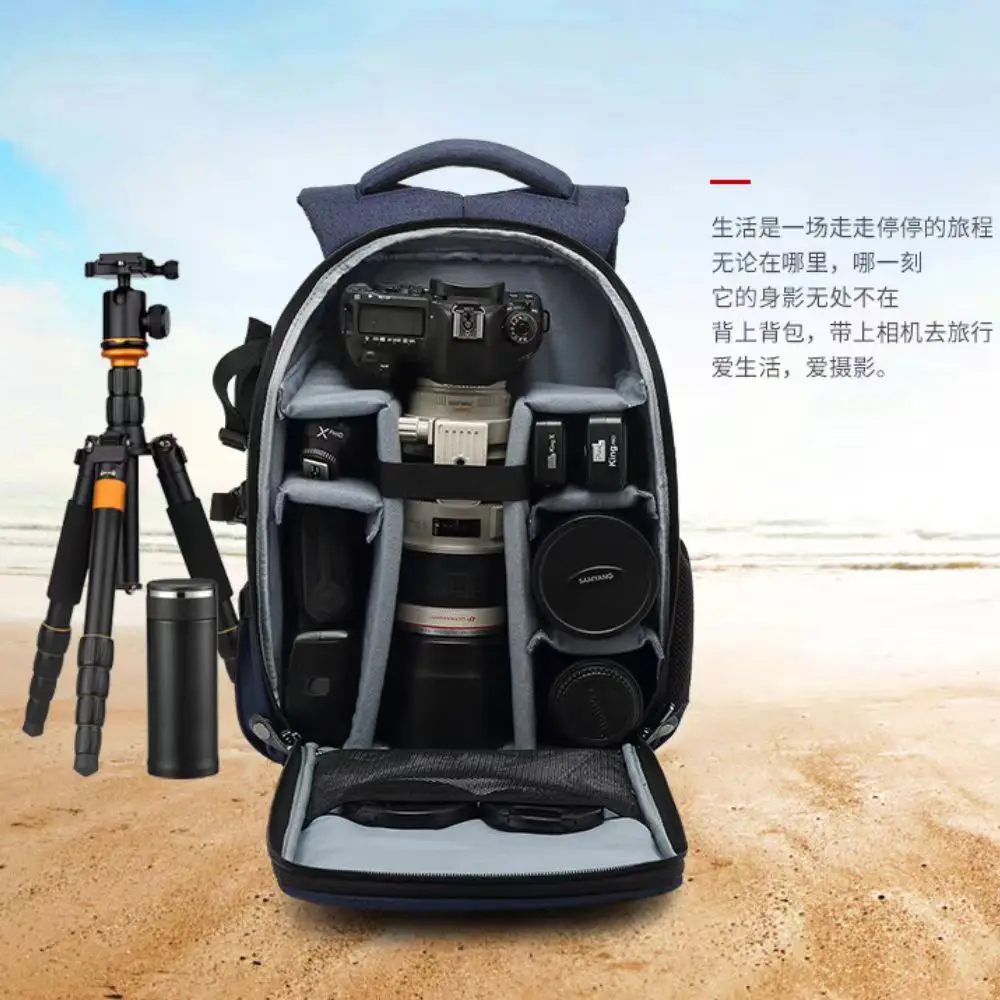 

Cross border popular DSLR digital camera bag, micro single waterproof and wear-resistant backpack, outdoor men's and women's com