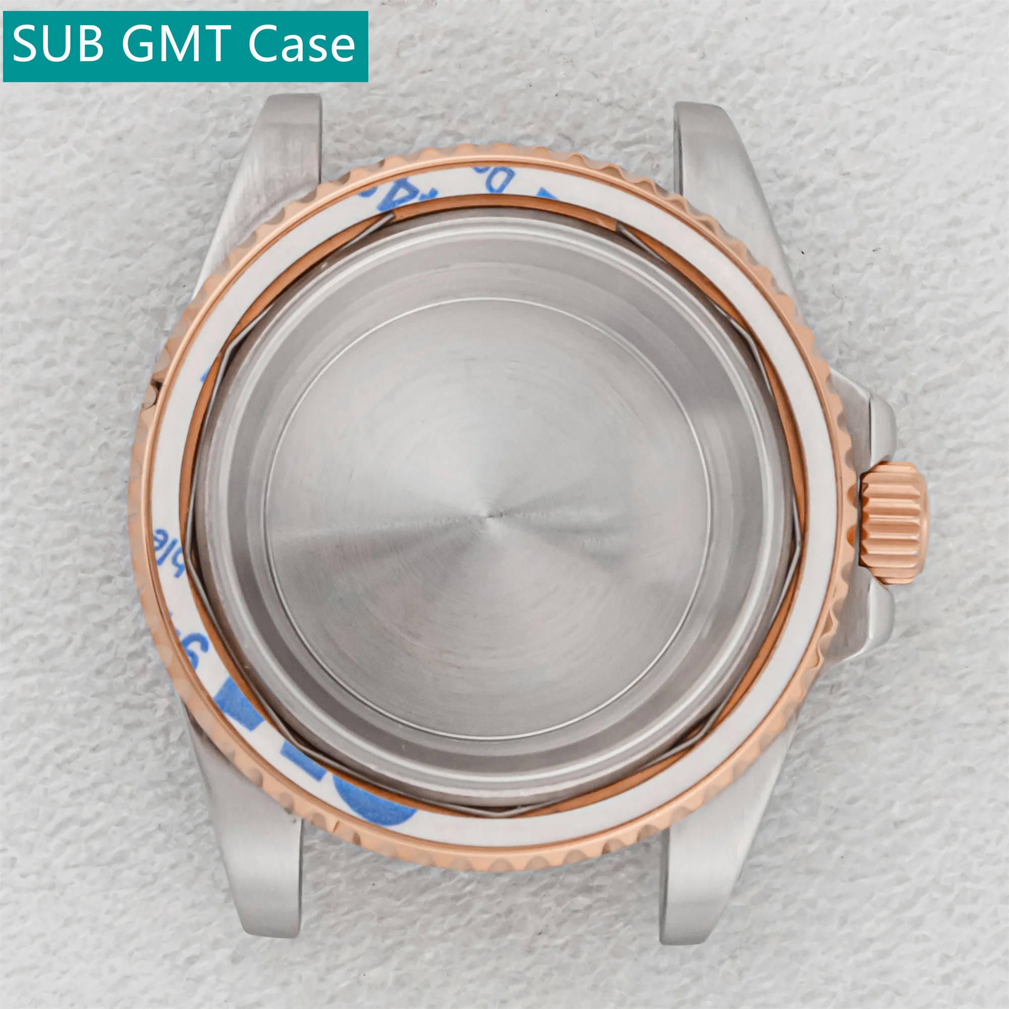 

SUB GMT Watch Case 40MM Case Sapphire Glass 10ATM Waterproof Sapphire Crystal Solid Back For NH35 NH36 Movement Fit 28.5mm Dial