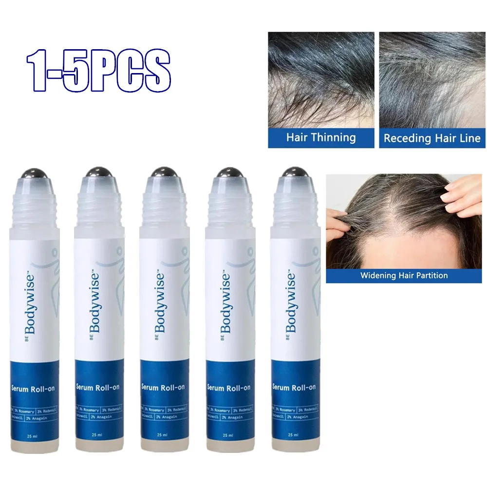 

1-5 шт. Сыворотка для волос с розмарином в роликовом аппликаторе, укрепляющая корни волос, для ухода за кожей головы, питательная, с массажным роликом