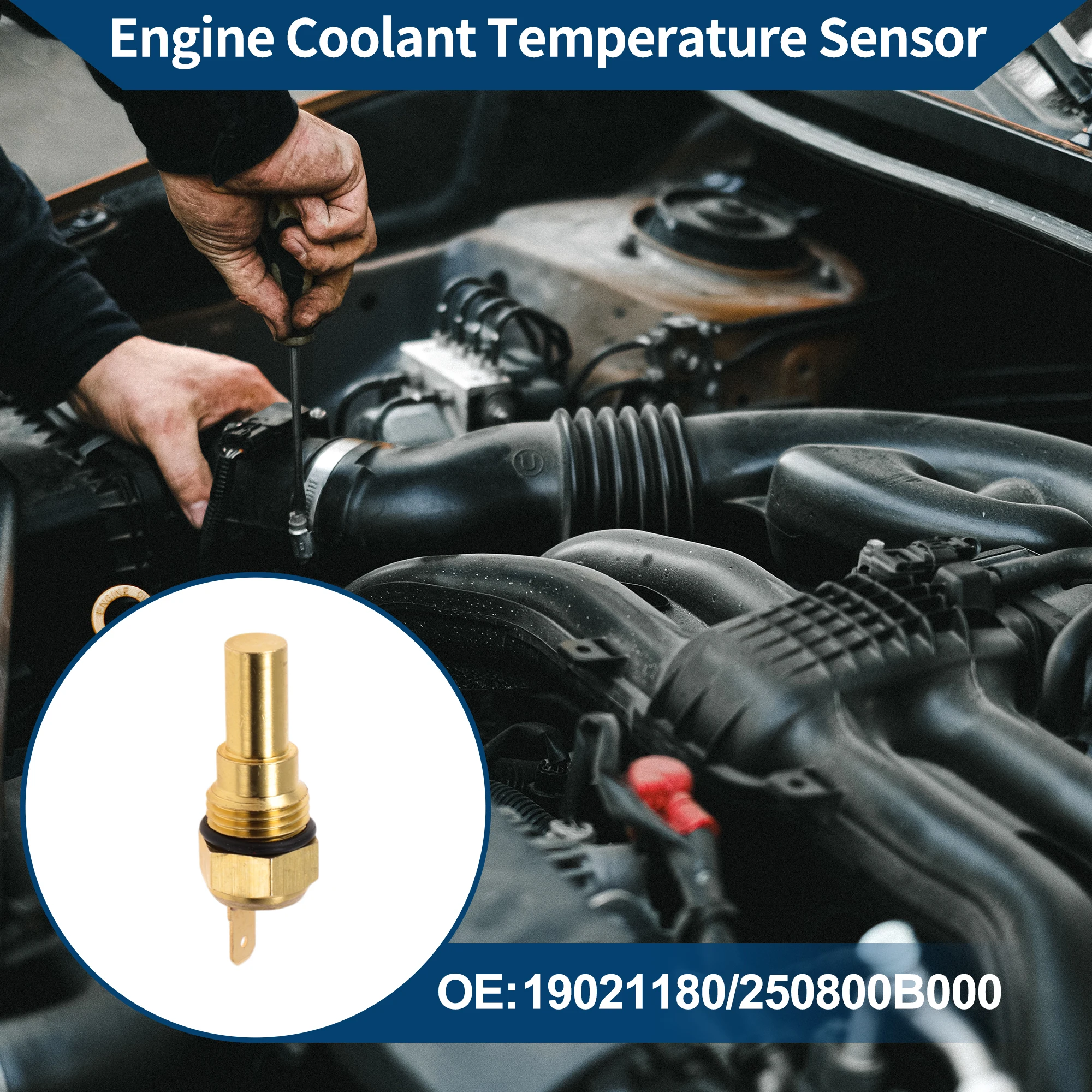 UXCELL Engine Coolant Temperature Sensor No.19021180 Water Temperature Sensor for Volvo S40 2015-2023 1 Pcs