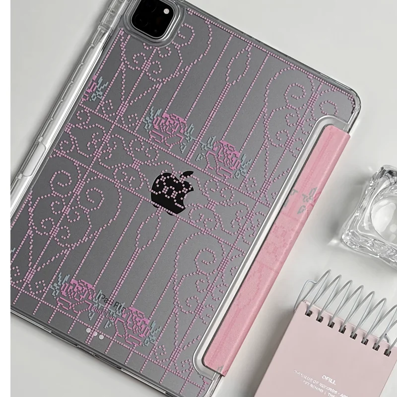 Iron Art Rose Pattern Art Design Tablet Case For iPad Pro 13 11th A16 12.9